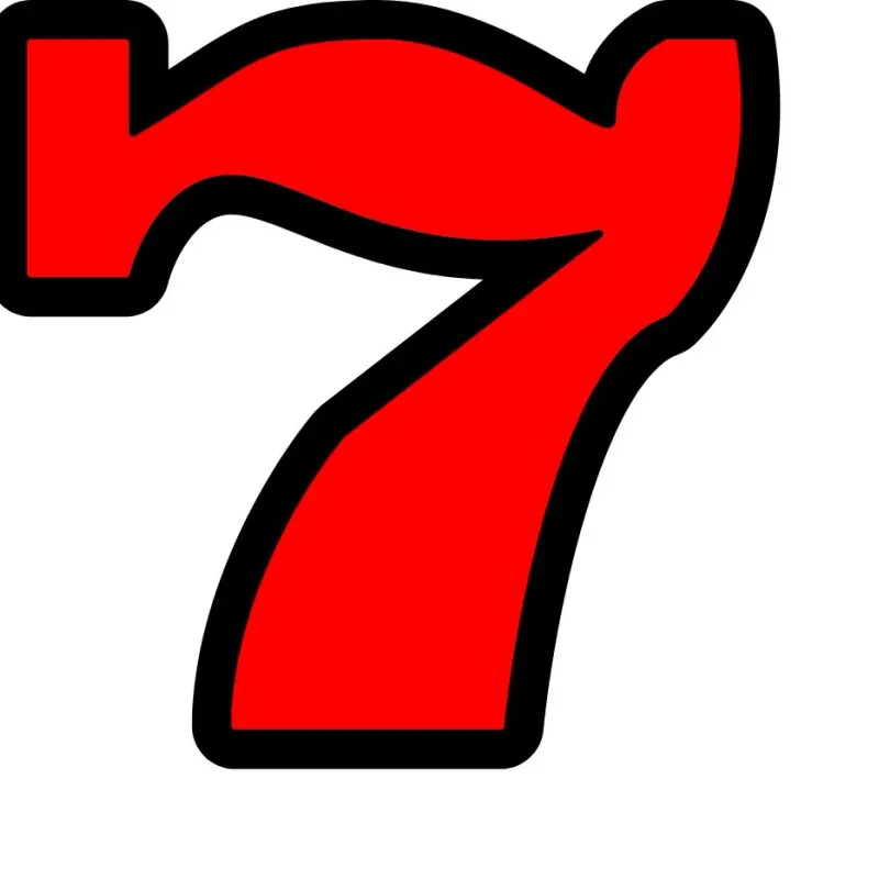 Bold red number seven, the lucky slot reel symbol