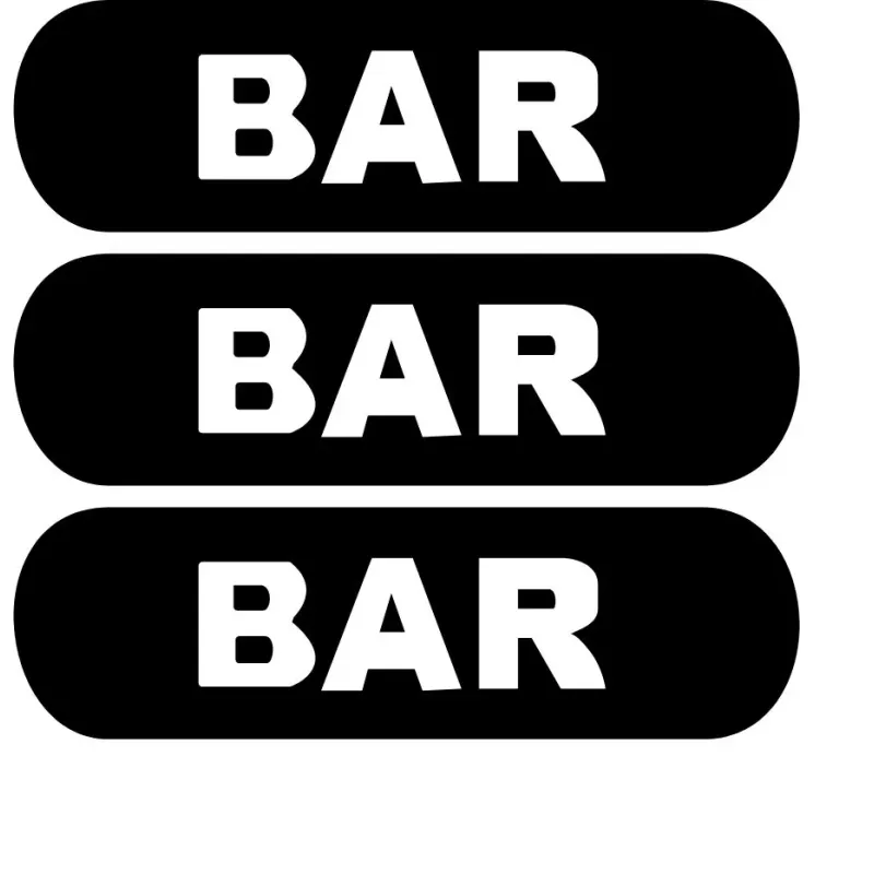Triple BAR slot reel symbol in black and white